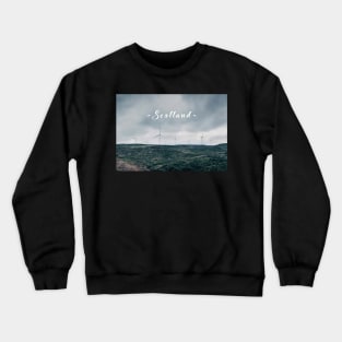 Wind Turbines in the Scottish Highlands Crewneck Sweatshirt